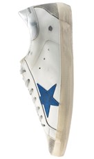 Golden Goose Superstar white sneakers with Blue Star 208938